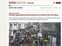 Bild zum Artikel: Schulstreik in Belgien: 32.000 Jugendliche demonstrieren in Brüssel für das Klima