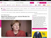 Bild zum Artikel: 'Politbarometer': Mehrheit findet es gut,  wenn Merkel bis 2021 weitermacht
