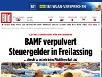Bild zum Artikel: 2,64 MIO. EURO FÜR WACHDIENST! - BAMF verpulvert Steuergelder in Freilassing