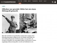 Bild zum Artikel: Offenbar nur gewinkt: Hitler hat nie einen Hitlergruß gemacht