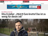 Bild zum Artikel: Kita-Erzieher: „2964,19 Euro brutto! Das ist zu wenig für diesen Job“