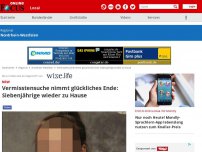 Bild zum Artikel: Unna - Nordrhein-Westfalen: Fahndung nach Lina (7) - Mädchen nach der Schule seit 14 Uhr vermisst