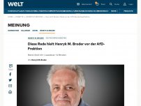 Bild zum Artikel: Diese Rede hielt Henryk M. Broder vor der AfD-Fraktion