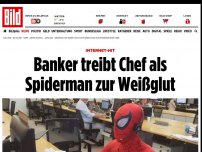 Bild zum Artikel: Um den Chef zu ärgern - Banker kommt als Spiderman zur Arbeit