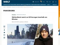 Bild zum Artikel: Wetterdienst warnt vor Erfrierungen innerhalb von Minuten