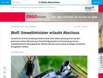 Bild zum Artikel: Wolf: Umweltminister erlaubt Abschuss