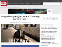 Bild zum Artikel: So großartig reagiert Greta Thunberg auf ihre Hater