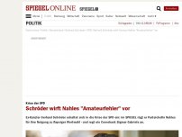 Bild zum Artikel: Krise der SPD: Schröder wirft Nahles 'Amateurfehler' vor