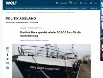Bild zum Artikel: Kardinal Marx spendet wieder 50.000 Euro für die Seenotrettung