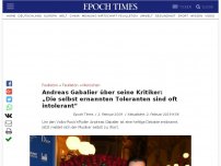 Bild zum Artikel: Andreas Gabalier über seine Kritiker: „Die selbst ernannten Toleranten sind oft intolerant“