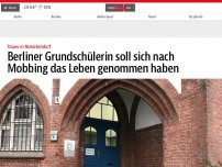 Bild zum Artikel: Berliner Grundschülerin soll sich nach Mobbing das Leben genommen haben