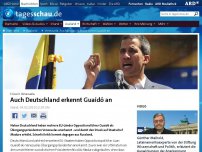 Bild zum Artikel: Venezuela: Auch Deutschland erkennt Guaidó an