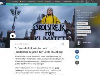 Bild zum Artikel: Grünen-Politikerin fordert Friedensnobelpreis für Greta Thunberg