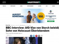 Bild zum Artikel: BBC-Interview: AfD-Vize von Storch beleidigt Sohn von Holocaust-Überlebendem