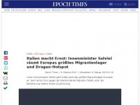 Bild zum Artikel: Italien macht Ernst: Innenminister Salvini räumt Europas größtes Migrantenlager und Drogen-Hotspot