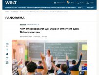 Bild zum Artikel: NRW-Integrationsrat will Englisch-Unterricht durch Türkisch ersetzen
