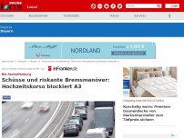 Bild zum Artikel: Bayreuth - A3: Verkehr lahmgelegt und mit Pistole geschossen - Hochzeitsgesellschaft feiert Ehe