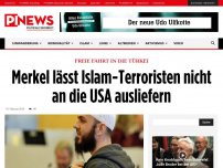 Bild zum Artikel: Freie Fahrt in die Türkei Merkel lässt Islam-Terroristen nicht an die USA ausliefern