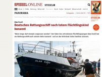 Bild zum Artikel: Alan Kurdi: Deutsches Rettungsschiff nach totem Flüchtlingskind benannt