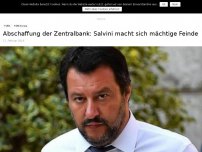 Bild zum Artikel: Abschaffung der Zentralbank: Salvini macht sich mächtige Feinde