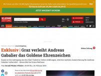 Bild zum Artikel: Graz verleiht Andreas Gabalier das Goldene Ehrenzeichen