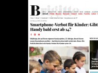 Bild zum Artikel: Smartphone-Verbot für Kinder: Gibt es ein Handy bald erst ab 14?