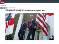 Bild zum Artikel: Wegen Bemühungen um Nordkorea: Abe schlägt Trump für Friedensnobelpreis vor