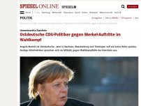 Bild zum Artikel: Unerwünschte Kanzlerin: Ostdeutsche CDU-Politiker gegen Merkel-Auftritte im Wahlkampf