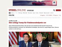 Bild zum Artikel: Auf Bitte der USA: Abe schlug Trump für Friedensnobelpreis vor