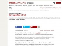 Bild zum Artikel: Legendärer Modedesigner: Karl Lagerfeld ist tot