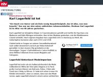 Bild zum Artikel: Breaking News: Modeschöpfer Karl Lagerfeld ist tot