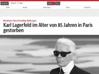 Bild zum Artikel: Mode-Legende Karl Lagerfeld ist tot