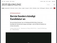 Bild zum Artikel: US-Präsidentschaftswahl: Bernie Sanders gibt Kandidatur bekannt