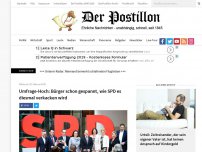 Bild zum Artikel: Umfrage-Hoch: Bürger schon gespannt, wie SPD es diesmal verkacken wird
