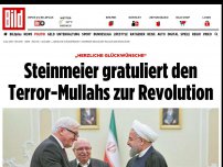 Bild zum Artikel: „Herzliche Glückwünsche“ - Steinmeier gratuliert den Terror-Mullahs zur Revolution