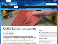 Bild zum Artikel: Ausschluss betreuter Menschen von Wahlen verfassungswidrig