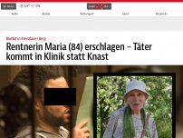 Bild zum Artikel: Rentnerin Maria (84) in ihrer Wohnung erschlagen – Klinik statt Knast