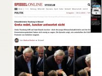 Bild zum Artikel: Klima-Aktivistin Thunberg in Brüssel: Greta redet, Juncker antwortet nicht