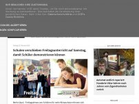 Bild zum Artikel: Schulen verschieben Freitagsunterricht auf Samstag, damit Schüler demonstrieren können