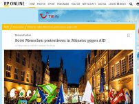Bild zum Artikel: Demonstration: Tausende Menschen protestieren gegen AfD in Münster