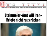 Bild zum Artikel: „Jahrelange Staatspraxis“ - Steinmeier-Amt will Iran-Briefe nicht raus rücken