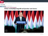 Bild zum Artikel: Umstrittene Plakatkampagne: Orban verteidigt Angriff auf Juncker und Soros