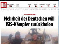 Bild zum Artikel: „Politbarometer“ - Mehrheit der Deutschen will ISIS-Kämpfer zurückholen