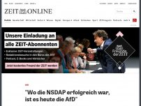 Bild zum Artikel: AfD: 'Wo die NSDAP erfolgreich war, ist es heute die AfD'