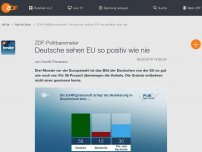 Bild zum Artikel: ZDF-Politbarometer: Deutsche sehen EU so positiv wie nie