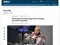 Bild zum Artikel: Bundestagsmitarbeiter klagen über Drohungen durch AfD-Angestellte