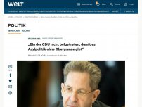 Bild zum Artikel: „Bin der CDU nicht beigetreten, damit es Asylpolitik ohne Obergrenze gibt“