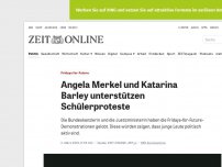 Bild zum Artikel: 'Fridays for Future': Angela Merkel und Katarina Barley unterstützen Schülerproteste