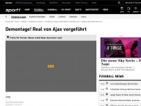 Bild zum Artikel: Bittere Demontage! Real nach Ajax-Gala ausgeschieden