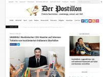 Bild zum Artikel: SKANDAL! Muslimischer CDU-Kanzler auf Intersex-Toilette von kostümierten Indianern überfallen